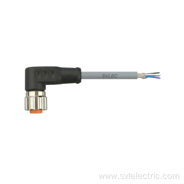 M12 female angle 3 pin connection cable